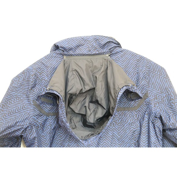 Columbia Jacket Mens Medium Blue Striped Omni‎ Heat Omni Tech Interchange Hooded - Picture 7 of 9